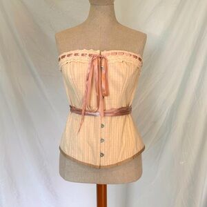 CorsetStory Victorian/Edwardian Pale Pink Steel Boned Corset